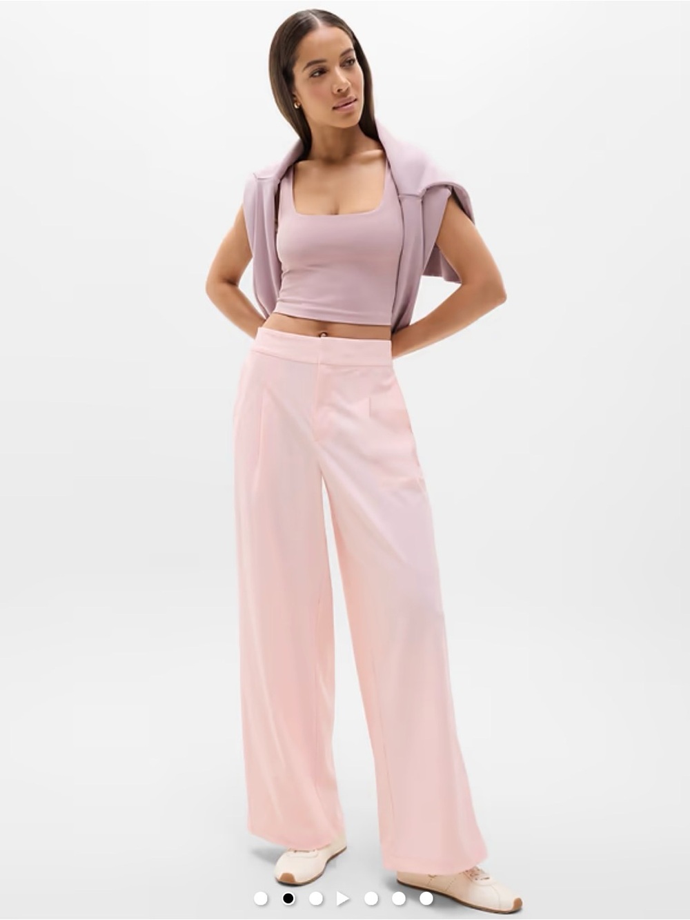 NWT Athleta Pinnacle High Rise Trouser in Pink Sand| US 12